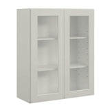30 in. W x 12 in. D x 36 in. H in Shaker Dove Plywood Ready to Assemble Wall Cabinets with Shelf without Glass