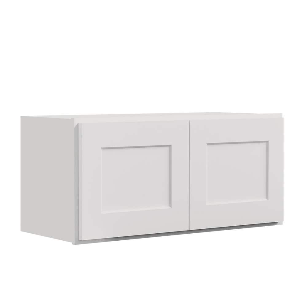 36 in. W x 12 in. D x 12 in. H Shaker Dove Plywood Ready to Assemble Kitchen Wall Cabinet with Doors and Shelves