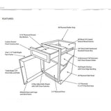 Plywell Ready to Assemble 21 in. x 34.5 in. x 24 in. Shaker Base Cabinet with 1-Door and 1-Drawer in Espresso