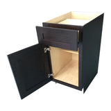 Plywell Ready to Assemble 21 in. x 34.5 in. x 24 in. Shaker Base Cabinet with 1-Door and 1-Drawer in Espresso