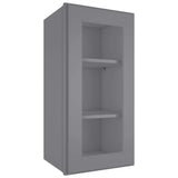 HOMEIBRO 15 in. W X 12 in. D X 30 in. H in Shaker Gray Plywood Ready to Assemble Wall Kitchen Cabinet with 1-Door 3-Shelves