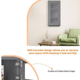 HOMEIBRO 15 in. W X 12 in. D X 30 in. H in Shaker Gray Plywood Ready to Assemble Wall Kitchen Cabinet with 1-Door 3-Shelves