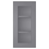 HOMEIBRO 15 in. W X 12 in. D X 30 in. H in Shaker Gray Plywood Ready to Assemble Wall Kitchen Cabinet with 1-Door 3-Shelves