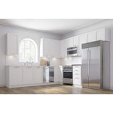 Cambridge Quick Assemble Modern Style, Shaker White 12 in. Base Kitchen Cabinet (12 in. W x 24 in. D x 34.50 in. H)