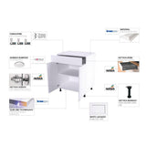Cambridge Quick Assemble Modern Style, Shaker White 24 in. Base Kitchen Cabinet (24 in. W x 24 in. D x 34.50 in. H)