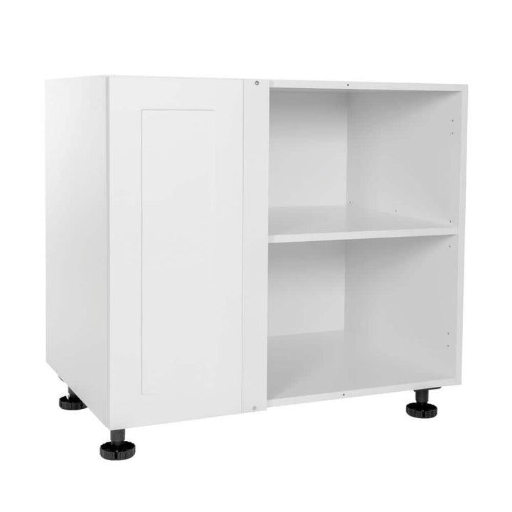 Cambridge Quick Assemble Modern Style, Shaker White 36 in. Blind Corner Base Kitchen Cabinet (36 in. W x 24 in. D x 34.50 in. H)