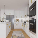 HOMEIBRO 12 in. W x 24 in. D x 34.5 in. H in Shaker White Plywood Ready to Assemble Base Kitchen Cabinet with 1-Drawer 1-Door