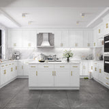 HOMEIBRO 12 in. W x 24 in. D x 34.5 in. H in Shaker White Plywood Ready to Assemble Base Kitchen Cabinet with 1-Drawer 1-Door