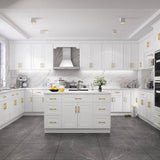 HOMEIBRO 24 in. W x 24 in. D x 34.5 in. H in Shaker White Plywood Ready to Assemble Base Kitchen Cabinet with 1-Drawer 2-Doors