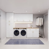 HOMEIBRO 33 in. W x 24 in. D x 34.5 in. H in Shaker White Plywood Ready to Assemble Base Kitchen Cabinet with 2-Drawers 2-Doors