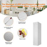 HOMEIBRO 9 in. W x 12 in. D x 30 in. H in Shaker White Plywood Ready to Assemble Wall Cabinet 1-Door 2-Shelves Kitchen Cabinet
