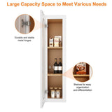 HOMEIBRO 9 in. W x 12 in. D x 30 in. H in Shaker White Plywood Ready to Assemble Wall Cabinet 1-Door 2-Shelves Kitchen Cabinet