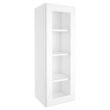 HOMEIBRO 15 in. W X 12 in. D X 42 in. H in Shaker White Plywood Ready to Assemble Wall Kitchen Cabinet with 1-Door 3-Shelves