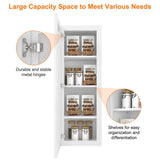 HOMEIBRO 15 in. W X 12 in. D X 42 in. H in Shaker White Plywood Ready to Assemble Wall Kitchen Cabinet with 1-Door 3-Shelves