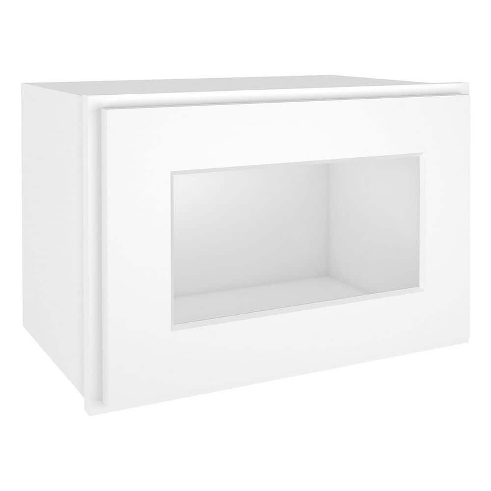 HOMEIBRO 18 in. W X 12 in. D X 12 in. H in Shaker White Plywood Ready to Assemble Wall Kitchen Cabinet with 1-Door