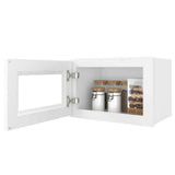 HOMEIBRO 18 in. W X 12 in. D X 12 in. H in Shaker White Plywood Ready to Assemble Wall Kitchen Cabinet with 1-Door