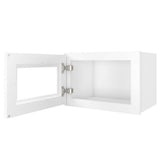 HOMEIBRO 18 in. W X 12 in. D X 12 in. H in Shaker White Plywood Ready to Assemble Wall Kitchen Cabinet with 1-Door