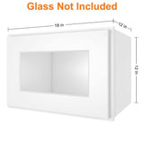 HOMEIBRO 18 in. W X 12 in. D X 12 in. H in Shaker White Plywood Ready to Assemble Wall Kitchen Cabinet with 1-Door