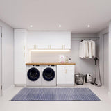 HOMEIBRO 24 in. W x 12 in. D x 30 in. H in Shaker White Plywood Ready to Assemble Wall Cabinet 2-Doors 3-Shelves Kitchen Cabinet