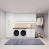 HOMEIBRO Newport Shaker White Ready to Assemble Wall Cabinet with 2-Doors 3-Shelves (24 in. W x 42 in. H x 12 in. D)
