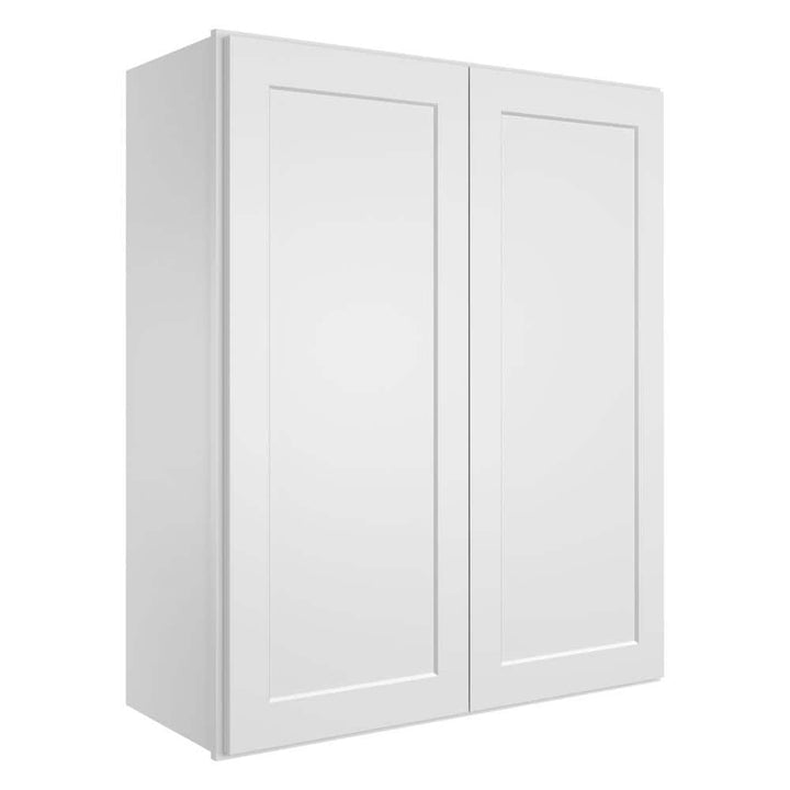 HOMEIBRO 24 in. W X 12 in. D X 42 in. H in Shaker White Plywood Ready to Assemble Wall Kitchen Cabinet