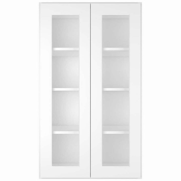 HOMEIBRO 24 in. W X 12 in. D X 42 in. H in Shaker White Plywood Ready to Assemble Wall Kitchen Cabinet with 2-Doors 3-Shelves