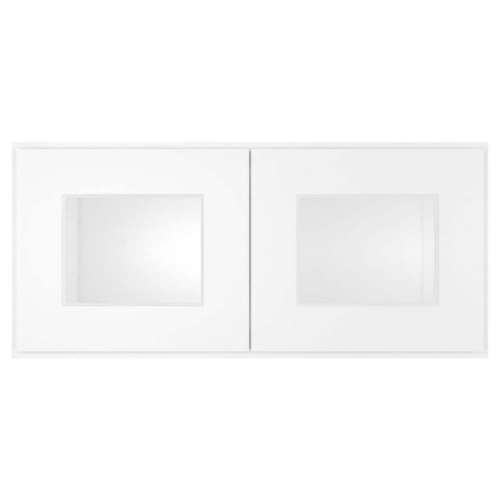 HOMEIBRO 27 in. W X 12 in. D X 12 in. H in Shaker White Plywood Ready to Assemble Wall Kitchen Cabinet with 2-Doors