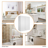 HOMEIBRO 33 in. W x 12 in. D x 42 in. H in Shaker White Plywood Ready to Assemble Wall Cabinet 2-Doors 3-Shelves Kitchen Cabinet