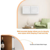 HOMEIBRO 36 in. W x 12 in. D x 24 in. H in Shaker White Plywood Ready to Assemble Wall Cabinet 2-Doors 1-Shelf Kitchen Cabinet