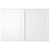 HOMEIBRO 36 in. W x 12 in. D x 24 in. H in Shaker White Plywood Ready to Assemble Wall Cabinet 2-Doors 1-Shelf Kitchen Cabinet