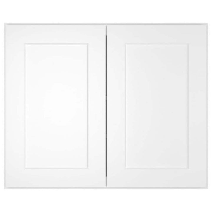 HOMEIBRO 30-in. W x 24-in. D x 24-in. H in Shaker White Plywood Ready to Assemble Wall Bridge Kitchen Cabinet with 2 Doors