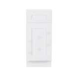 LIFEART CABINETRY Lancaster White Plywood Shaker Stock Assembled Base Kitchen Cabinet 12 in. W x 34.5 in. H x 24 in. D