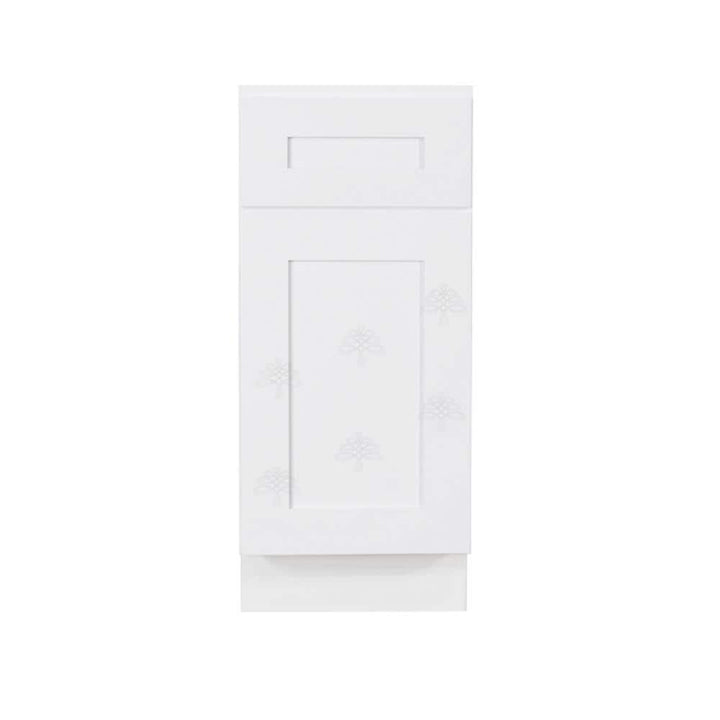 LIFEART CABINETRY Lancaster White Plywood Shaker Stock Assembled Base Kitchen Cabinet 12 in. W x 34.5 in. H x 24 in. D