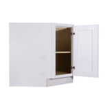 LIFEART CABINETRY Lancaster White Plywood Shaker Stock Assembled Base Diagonal Kitchen Cabinet 36 in. W x 34.5 in. H x 24 in. D