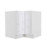 LIFEART CABINETRY Lancaster White Plywood Shaker Stock Assembled Base Lazy Susan Kitchen Cabinet 33 in. W x 34.5 in. H x 24 in. D