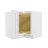 LIFEART CABINETRY Lancaster White Plywood Shaker Stock Assembled Base Lazy Susan Kitchen Cabinet 36 in. W x 34.5 in. H x 24 in. D