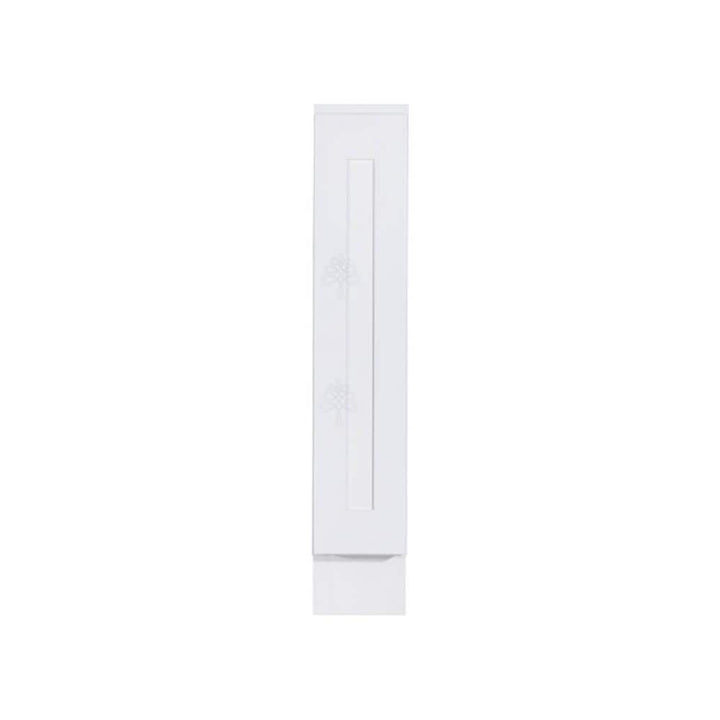 LIFEART CABINETRY Lancaster White Plywood Shaker Stock Assembled Base Spice Drawer Kitchen Cabinet 6 in. x 34.5 in. H x 24 in. D