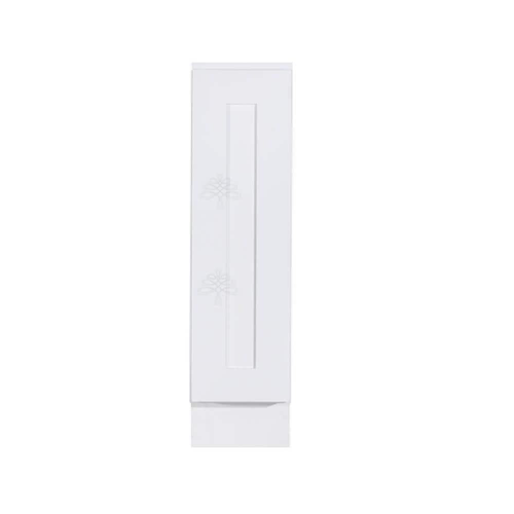 LIFEART CABINETRY Lancaster White Plywood Shaker Stock Assembled Base Spice Rack Kitchen Cabinet 9 in. W x 34.5 in. H x 24 in. D
