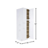 LIFEART CABINETRY Lancaster White Plywood Shaker Stock Assembled Tall Pantry Kitchen Cabinet 30 in. W x 96 in. H x 27 in. D