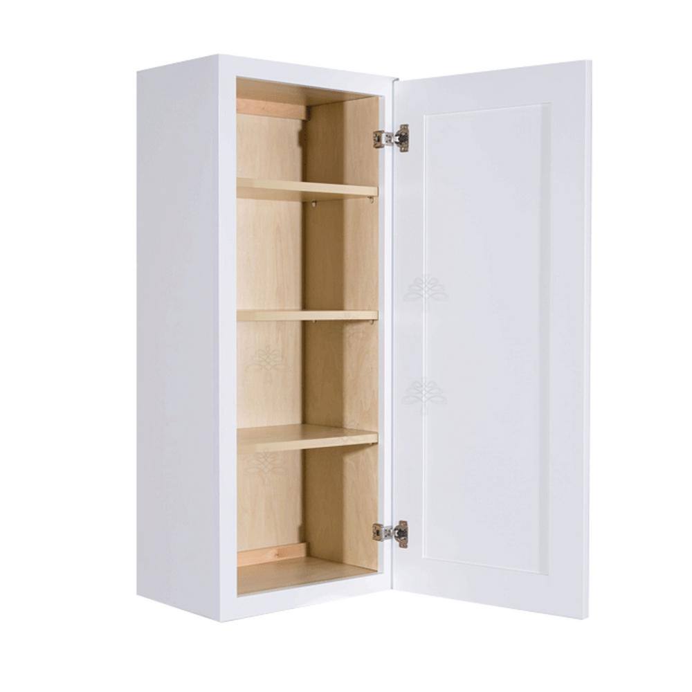 LIFEART CABINETRY Lancaster White Plywood Shaker Stock Assembled Wall Kitchen Cabinet 18 in. W x 42 in. H x 12 in. D