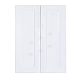 LIFEART CABINETRY Lancaster White Plywood Shaker Stock Assembled Wall Kitchen Cabinet 30 in. W x 30 in. H x 12 in. D