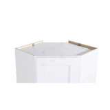LIFEART CABINETRY Lancaster White Plywood Shaker Stock Assembled Wall Diagonal Corner Kitchen Cabinet 24 in. W x 36 in. H x 15 in. D