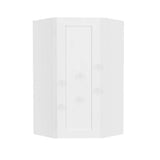 LIFEART CABINETRY Lancaster White Plywood Shaker Stock Assembled Wall Diagonal Corner Kitchen Cabinet 24 in. W x 42 in. H x 12 in. D