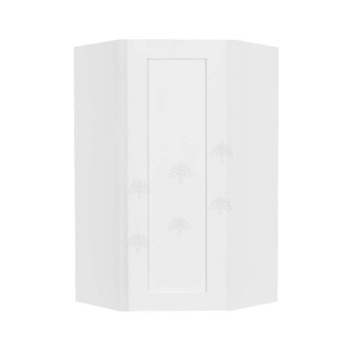 LIFEART CABINETRY Lancaster White Plywood Shaker Stock Assembled Wall Diagonal Corner Kitchen Cabinet 24 in. W x 42 in. H x 12 in. D