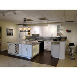 LIFEART CABINETRY Lancaster White Plywood Shaker Stock Assembled Wall Diagonal Glass Door Kitchen Cabinet 24 in. W x 30 in. H x 12 in. D