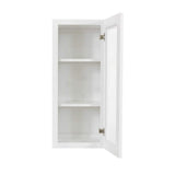 LIFEART CABINETRY Lancaster White Plywood Shaker Stock Assembled Wall Glass Door Kitchen Cabinet 18 in. W x30 in. H x 12 in. D