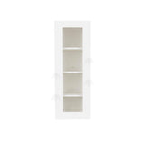 LIFEART CABINETRY Lancaster White Plywood Shaker Stock Assembled Wall Glass Door Kitchen Cabinet 18 in. W x 42 in. H x 12 in. D