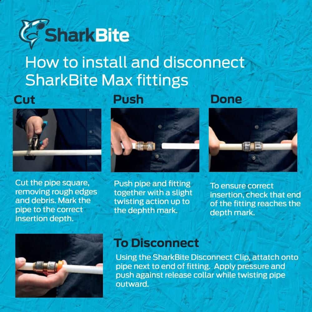 SharkBite 3/4 in. Push-to-Connect x 1 in. FIP x 24 in. Braided Stainless Steel Water Softener Connector (2-Pack)