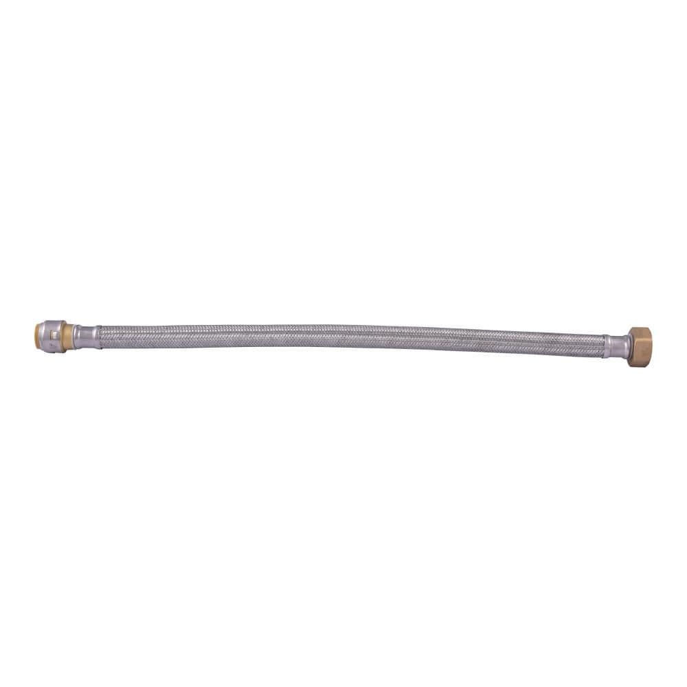 SharkBite 3/4 in. Push-to-Connect x 1 in. FIP x 24 in. Braided Stainless Steel Water Softener Connector (2-Pack)