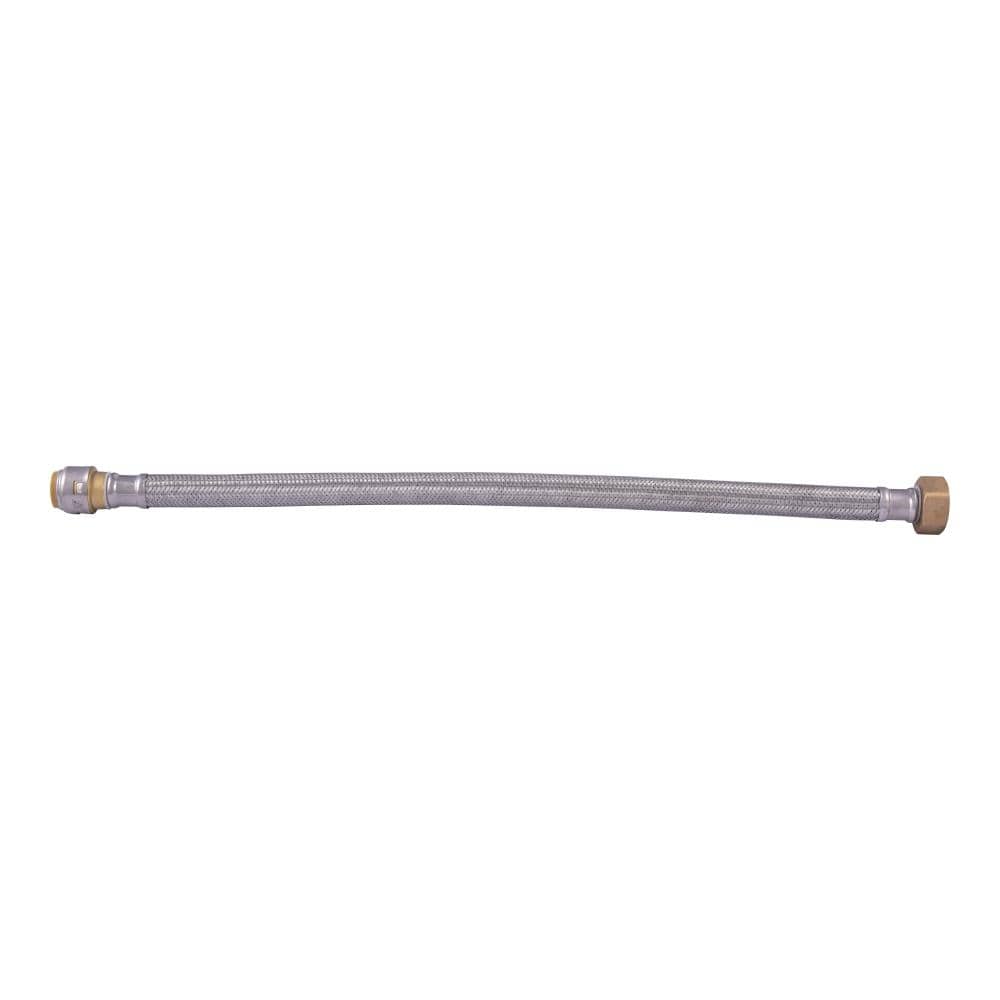 SharkBite 3/4 in. Push-to-Connect x 1 in. FIP x 24 in. Braided Stainless Steel Water Softener Connector (2-Pack)